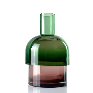 Flip vase en verre - Vert et rose - Large