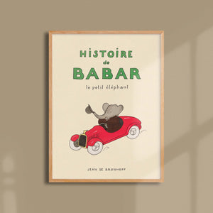 affiche histoire de babar le petit elephant